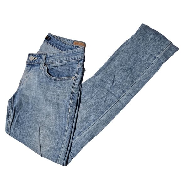 Levis Too Superlow 524 Jeans Womens Size 1 Skinny Light Wash Denim Pants - Picture 1 of 6